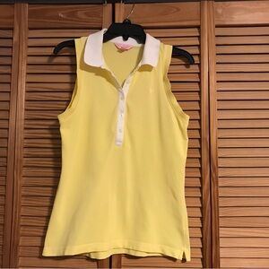 Lilly Pulitzer Yellow Sleeveless Polo Tank
